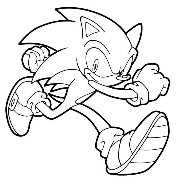 Sonic the Hedgehog Running Coloring Page | Kids Play Color