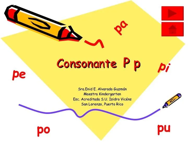 Sonido Inicial Consonante P Sonido Inicial Consonante P