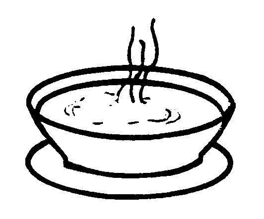Plato de sopa caliente para colorear - Imagui