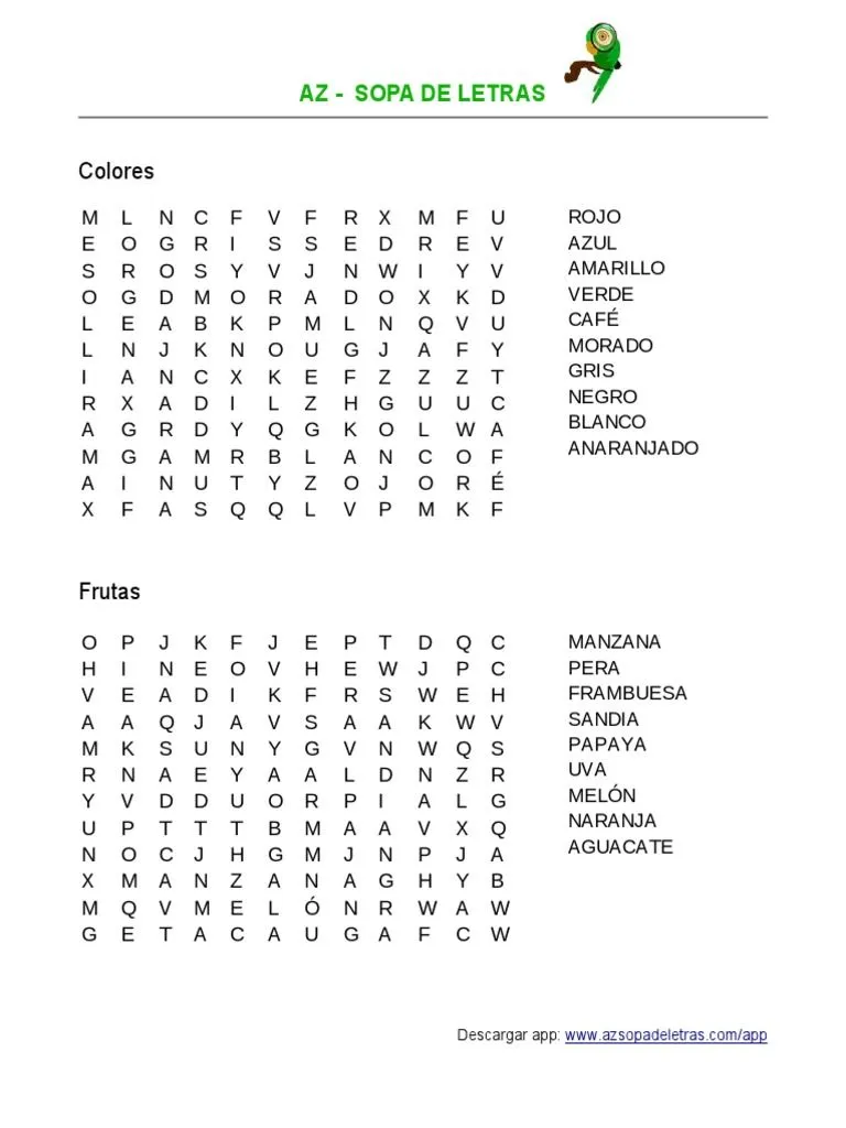 Sopa de Letras Completo | PDF