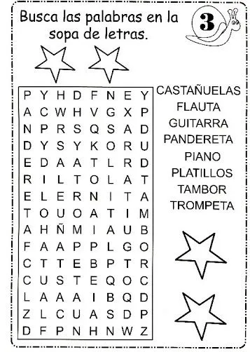 SOPAS DE LETRAS-CRUCIGRAMAS | ACTIVIDADES FOTOCOPIABLES PARA NIVEL ...