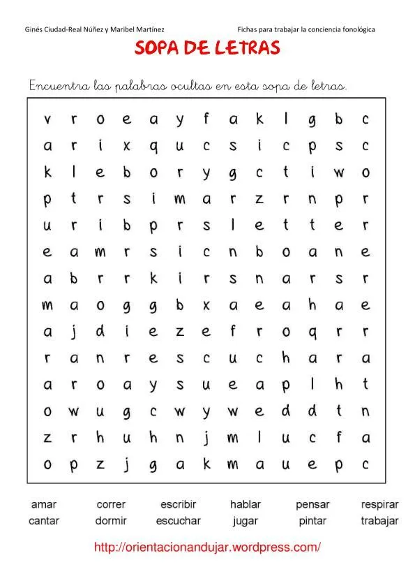 Sopas de letras formas gramaticales -Orientacion Andujar Sopas de letras formas gramaticales -Orientacion Andujar