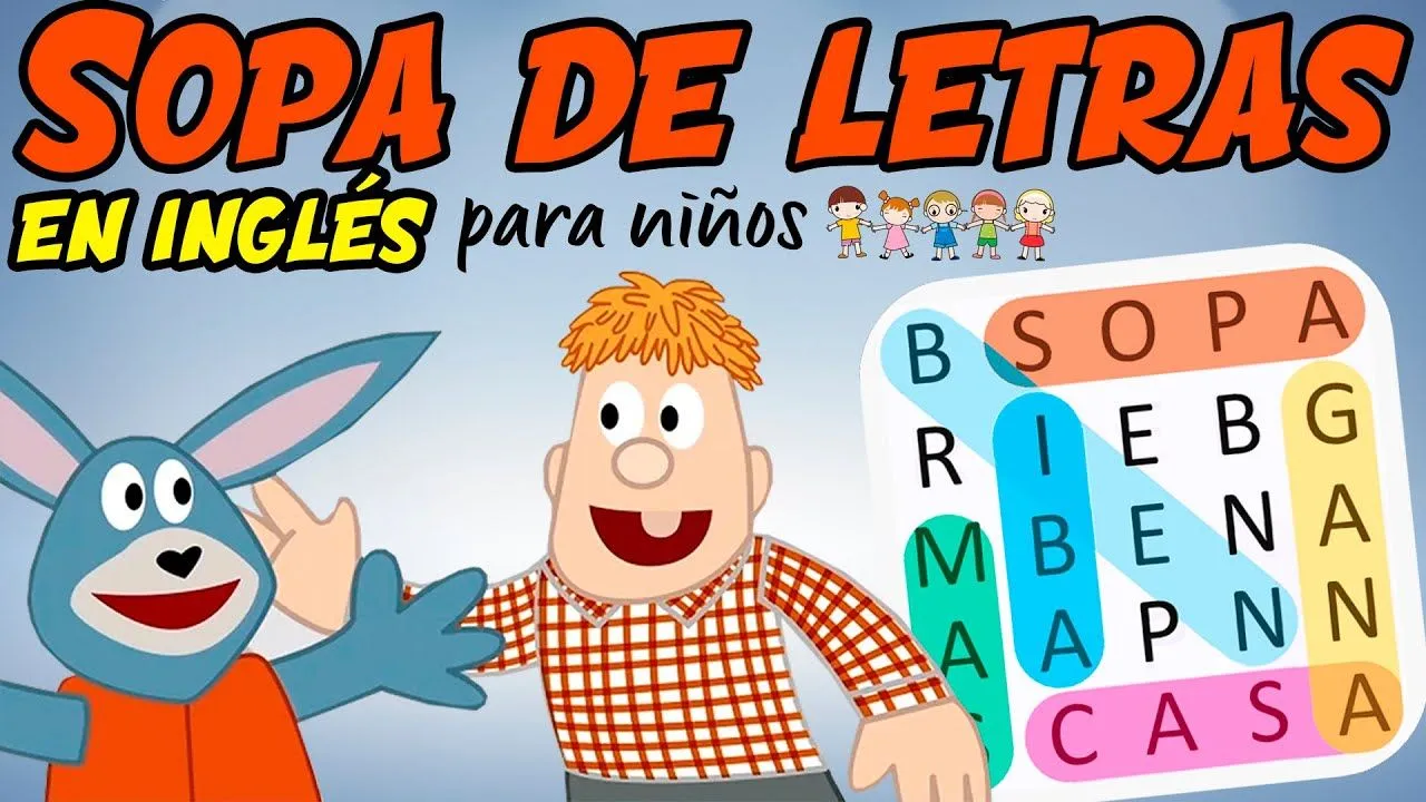Sopas de Letras en INGLÉS para niños - YouTube