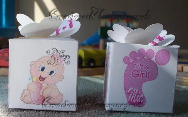 Cajitas para baby shower niño - Imagui