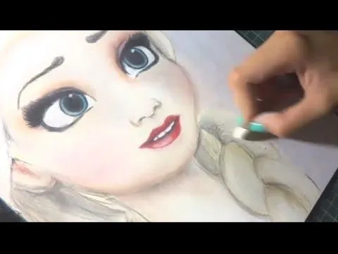 Speed Drawing: Elsa (Frozen) | Diana Diaz - YouTube