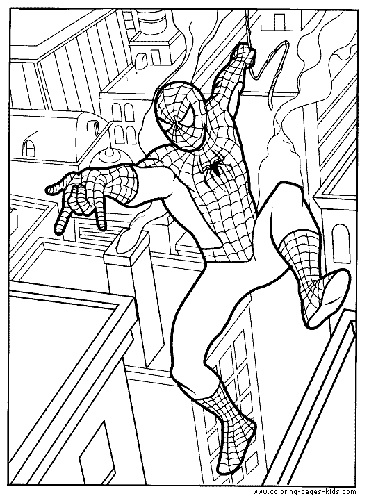 Spider Man color page cartoon characters coloring pages | Spider ...