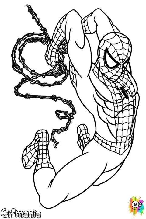 Spiderman para colorear, ¡no te lo pierdas!! | Gifig Pins | Pinterest