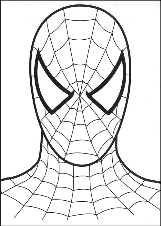 Spiderman Face Coloring Pages | Boy Party Stuff | Pinterest ...