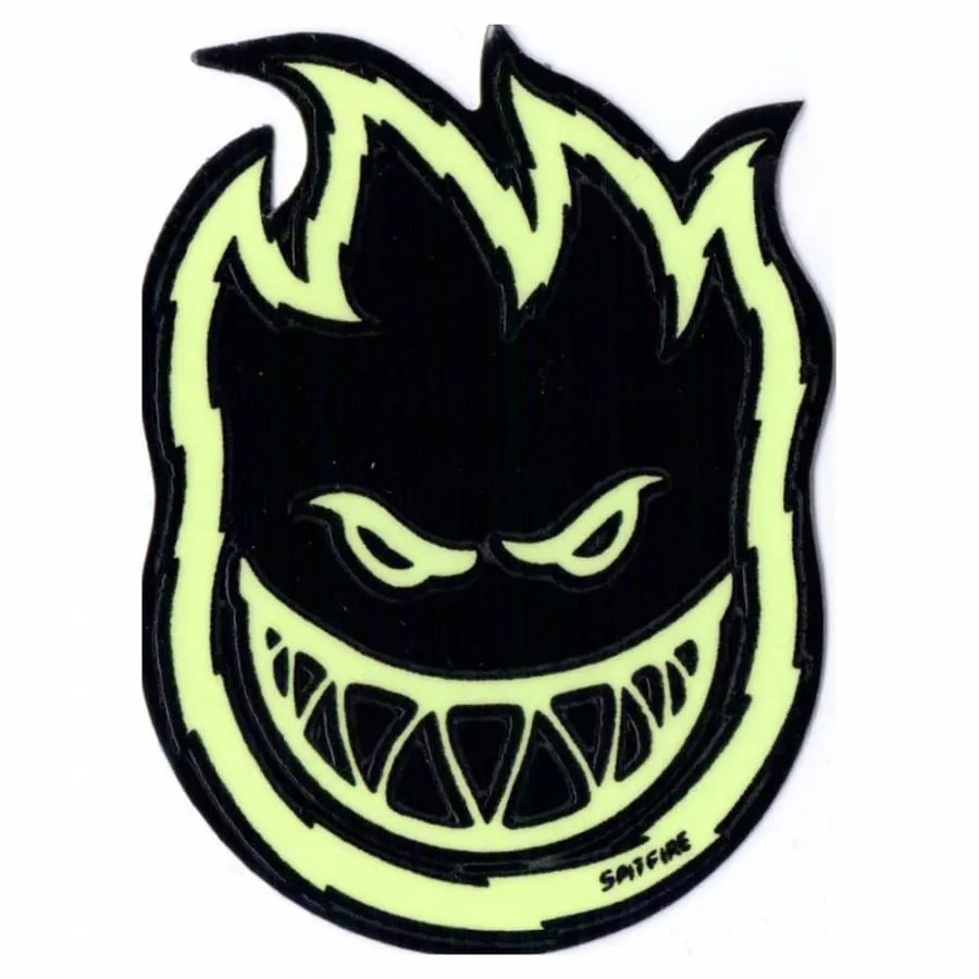 Spitfire Wheels Spitfire Bolts Glow In The Dark Skateboard Sticker ...