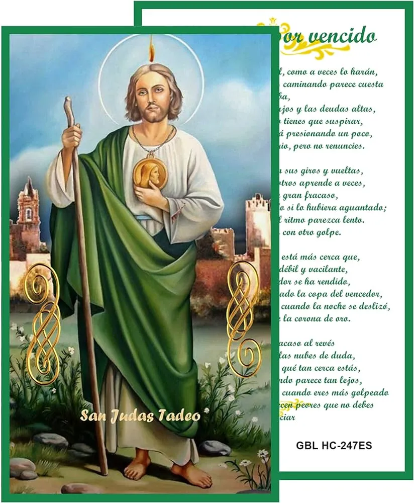 St San Judas Tadeo Patron De Lo Imposible Tarjeta De Rezo Bendecida Por Su  Santidad by 