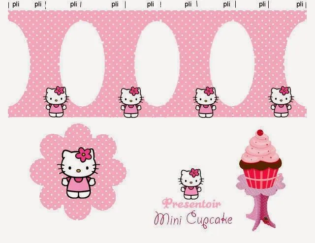 Stand de Hello Kitty para Cupcakes, para Imprimir Gratis. | Ideas ...