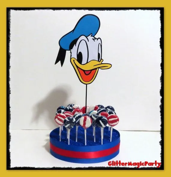 Stand del Pato Donald Cakepops Lollipops Stand por GlitterMagic23s