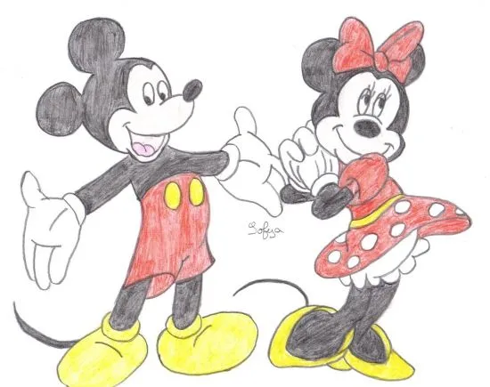 StarsPortraits - Retratos de Minnie Mouse, Mickey Mouse por Sofya - 1
