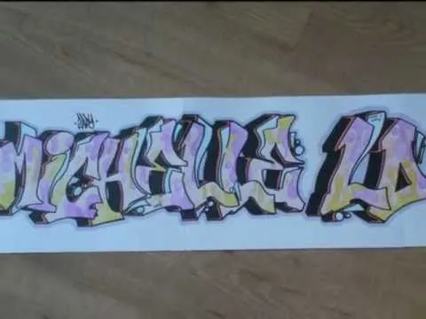 Step by step Graffiti sketch #8 Michelle Lo - YouTube