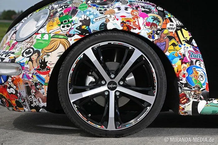 Tuning VW Beetle Convertible stickerbombed | LOS MEJORES AUTOS TUNING ... Tuning VW Beetle Convertible stickerbombed | LOS MEJORES AUTOS TUNING ...