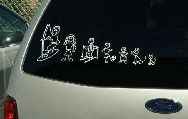 Stickers de la familia en el auto: la nueva moda - Tecnovortex
