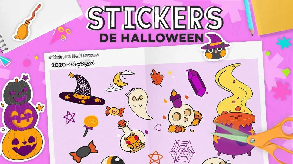 Stickers de Halloween para imprimir x Craftingeek