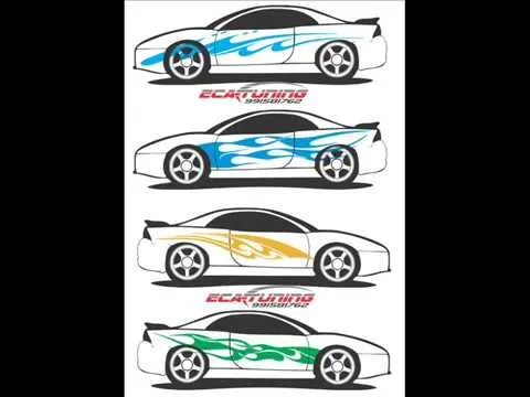 stickers laterales decals tuning - YouTube