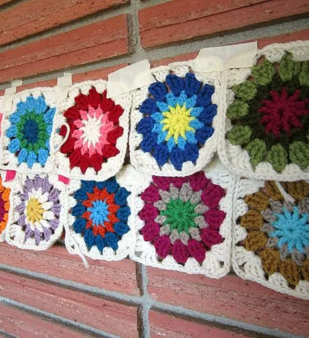 Stitched in Color: Sun Squares crochet + pattern