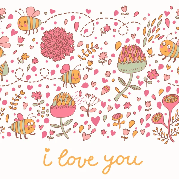 Stylish floral design with cute snails in pastel colors. — Vector ...