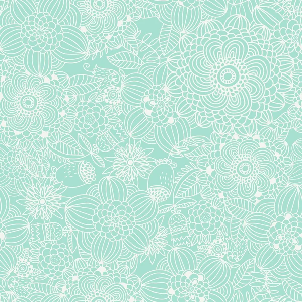 Stylish vintage floral background in blue color. — Vector stock ...