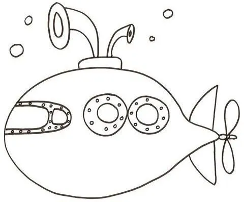 Dibujo de un submarino para colorear - Imagui