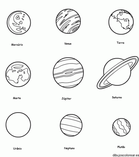 Planetas del sistema solar para pintar - Imagui