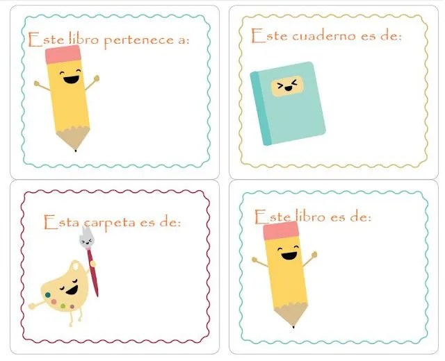 Etiquetas para cuadernos para imprimir de adolescentes - Imagui