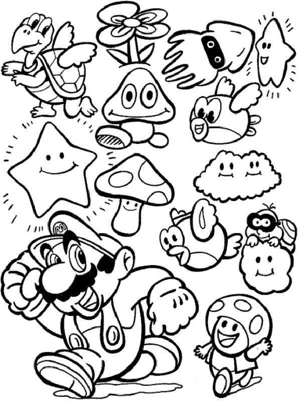 Super Mario Bros Coloring Pages 47 | Printables | Pinterest