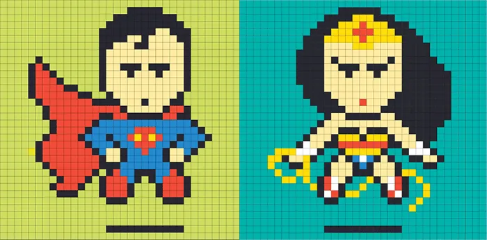 Superhéroes pixelados a partir de notas adhesivas | Microsiervos ...