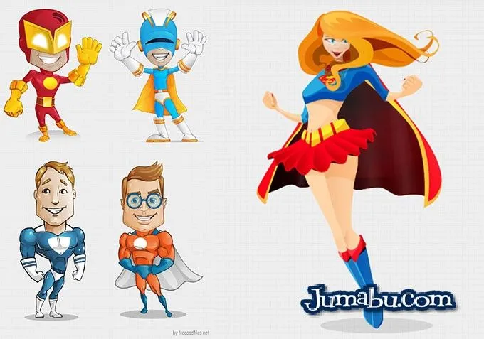 SuperHéroes en Vectores con Texturas Poligonales | Jumabu! Design ...