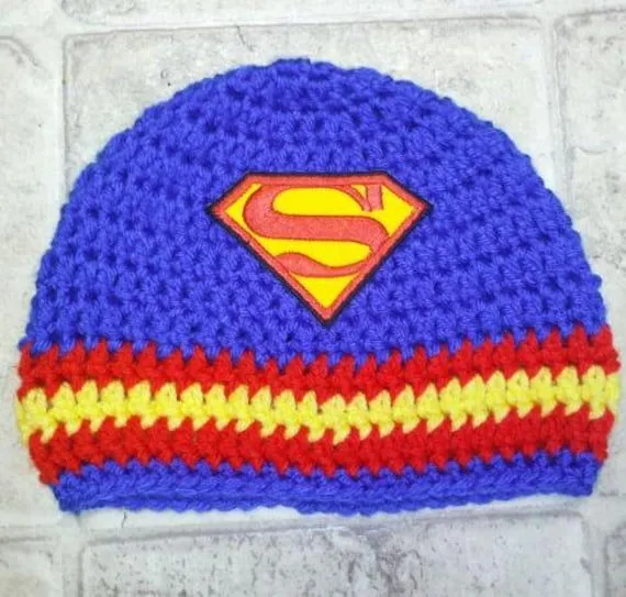 Superman Hero Crochet Beanie por kimerin13 en Etsy