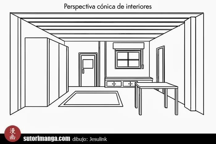 Sutori: Dibujo de escenarios #3 - Perspectiva de interiores