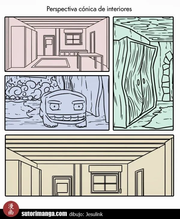 Sutori: Dibujo de escenarios #3 - Perspectiva de interiores