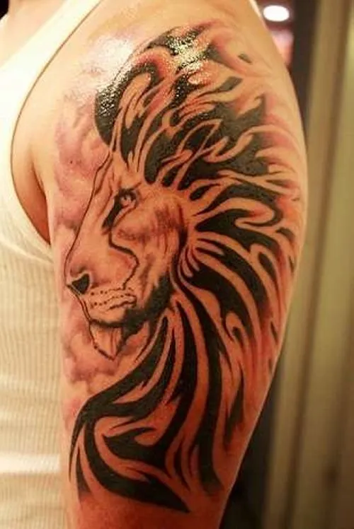 Sweet lion!! Should have done tho on opposite of tiger!! | Tattoos ...