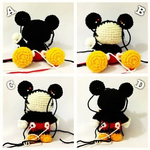 Tutorial amigurumi Mickey Mouse - Imagui