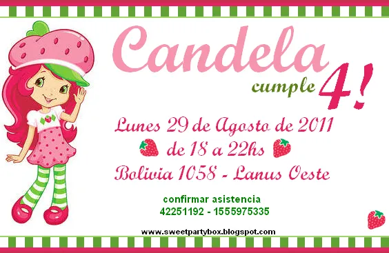 Sweet Party Box: CUmPle De CanDela: FruTiLliTaS (Strawberry Shortcake)