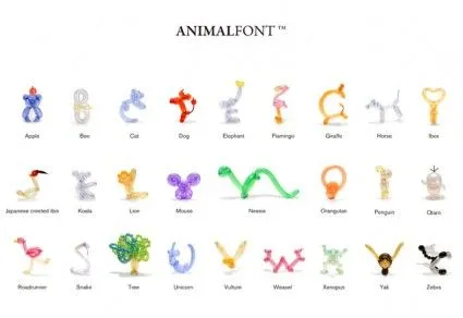 swissmiss | Animal Balloon Typography