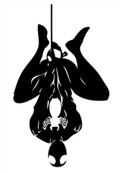 Symbiote Spiderman 1 Hanging Upside Down Vinyl Decal Sticker Home ... Symbiote Spiderman 1 Hanging Upside Down Vinyl Decal Sticker Home ...