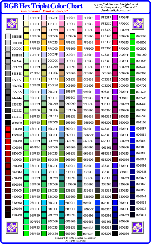 Tabla de colores para autos - Imagui