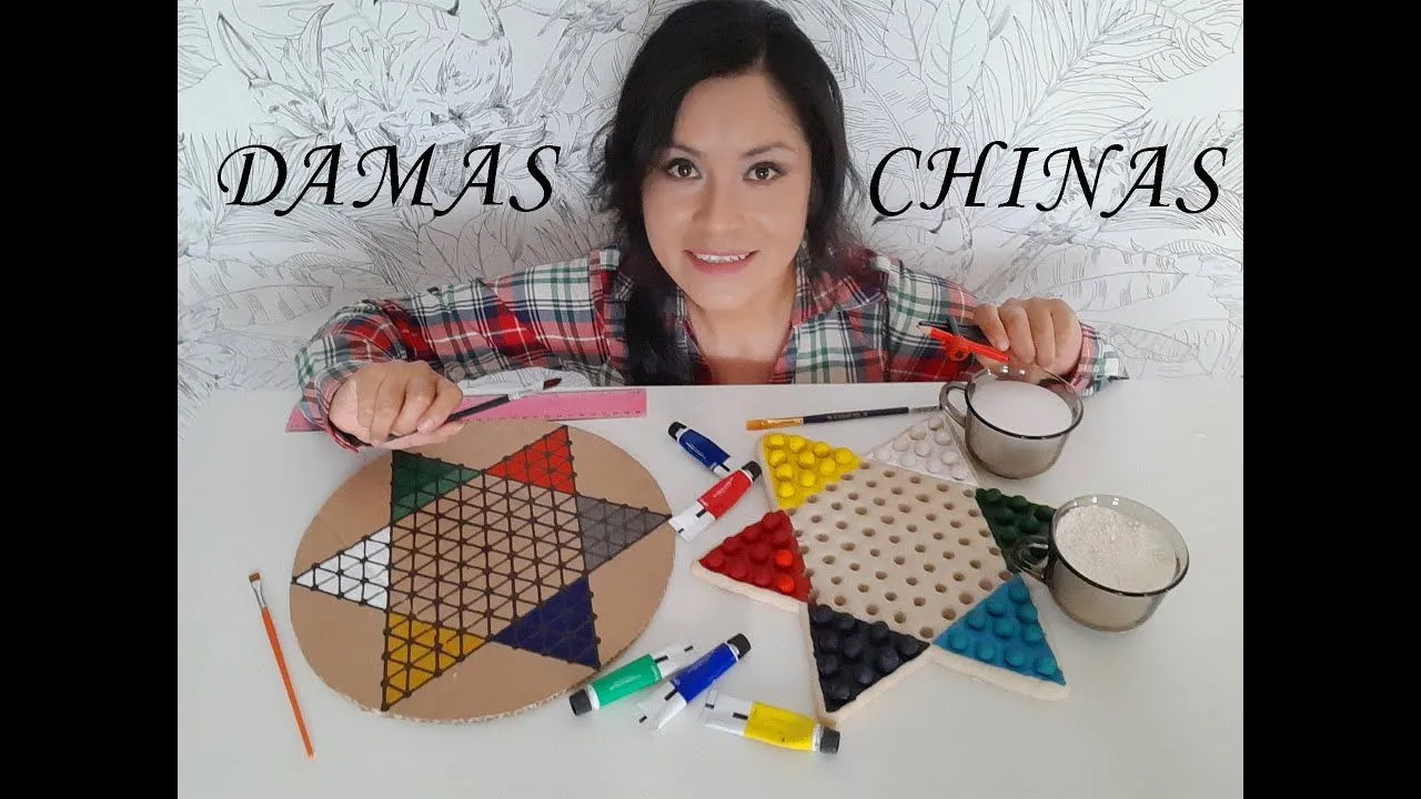 TABLERO de damas chinas hecho en casa, DIY chinese checkers - YouTube