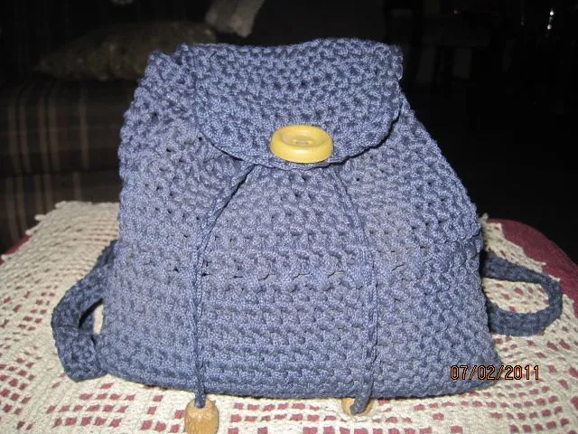 Mi taller creativo: mochila hecha a crochet en cola de rata
