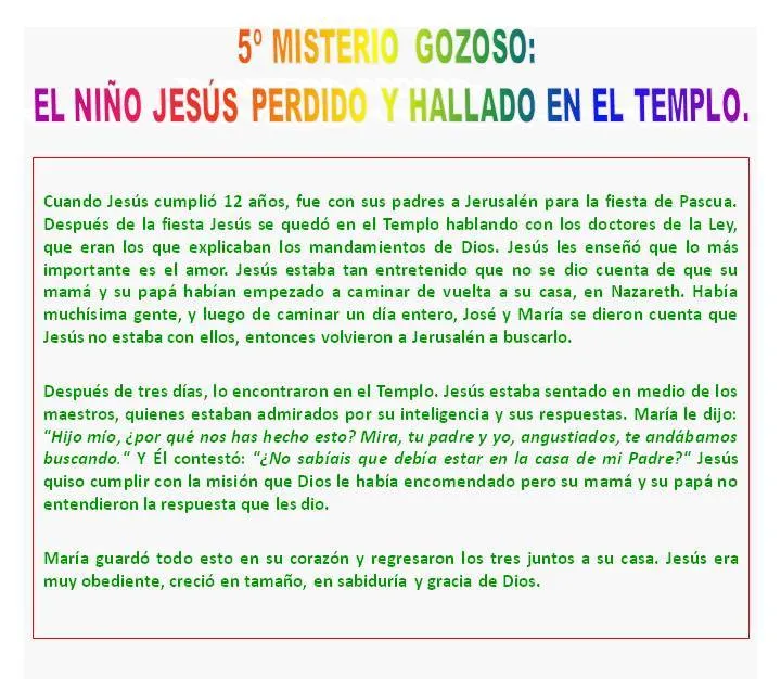 Taller: "JUGANDO ME ACERCO A MARÍA": Quinto Misterio Gozoso: "EL ... Taller: "JUGANDO ME ACERCO A MARÍA": Quinto Misterio Gozoso: "EL ...
