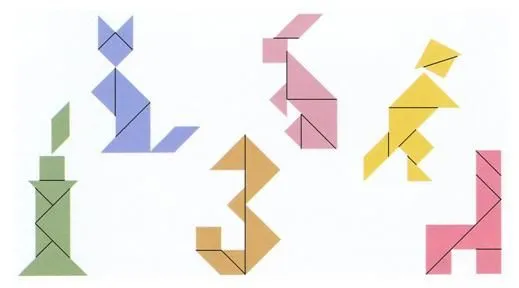 Figuras tangram soluciones - Imagui