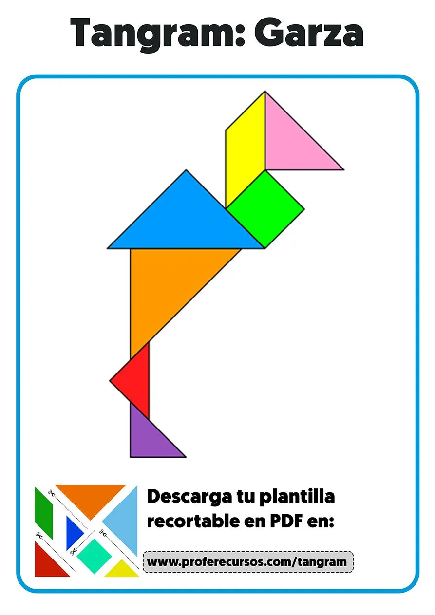 Tangram de Animales | Figuras de Animales en Tangram para Imprimir