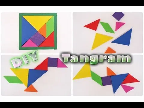 El Tangram juego de origen chino Hecho de Foamy, Goma eva - YouTube