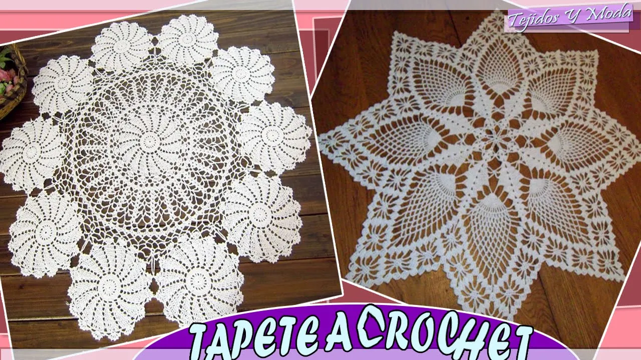 Tapete - Carpeta Con Patrones Tejidos a Crochet - YouTube