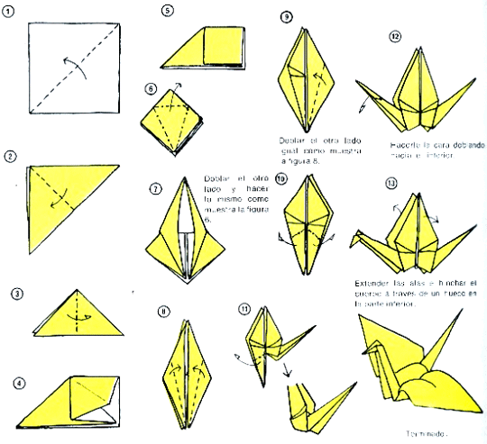Como hacer la grulla en origami paso a paso - Imagui