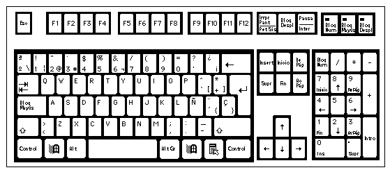 Dibujo de teclado del computador - Imagui