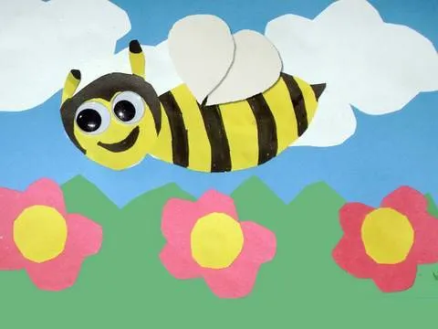Como hacer una tarjeta de abejita para la primavera - YouTube
